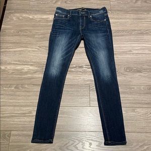 Express dark wash legging mid rise jeans size 6r
